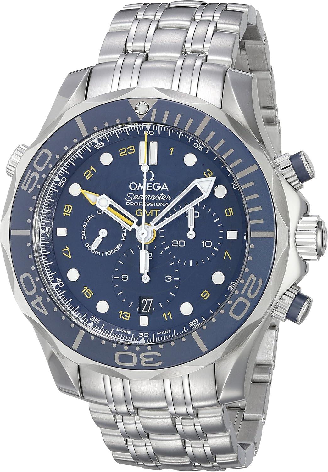 Omega Seamaster Diver 300m Co Axial Gmt Chronograph Mens Watch 212 30 44 52 03 001 Amazon Co Uk Watches