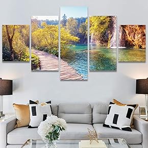 SIGNWIN 5 Panel Canvas Wall Art Modern Art...