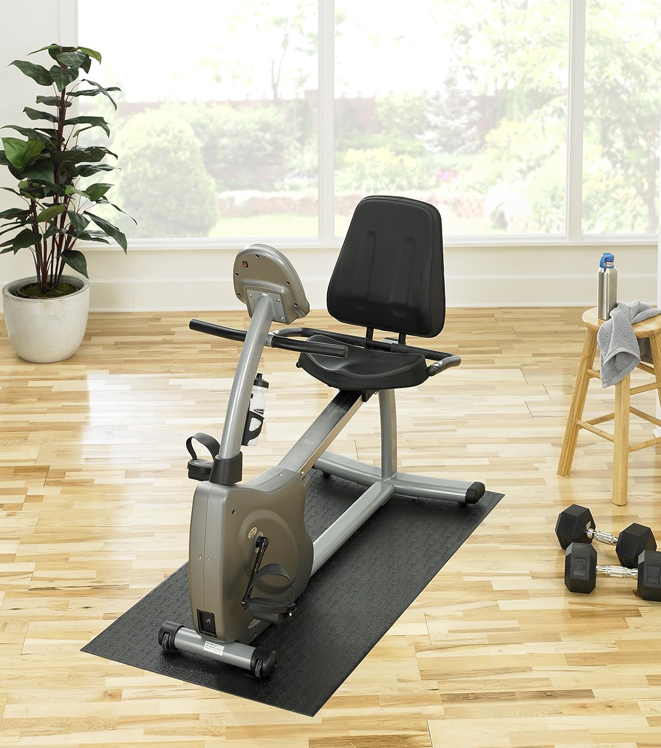 Supermats Heavy Duty Equipment Mat 13GS Made in U.S.A. for Indoor Cycles Recumbent Bikes Upright Exercise Bikes and Steppers (2.5 Feet x 5 Feet) (30-Inch x 60-Inch) (76.2 cm x 152.4 cm): Sports & Outdoors