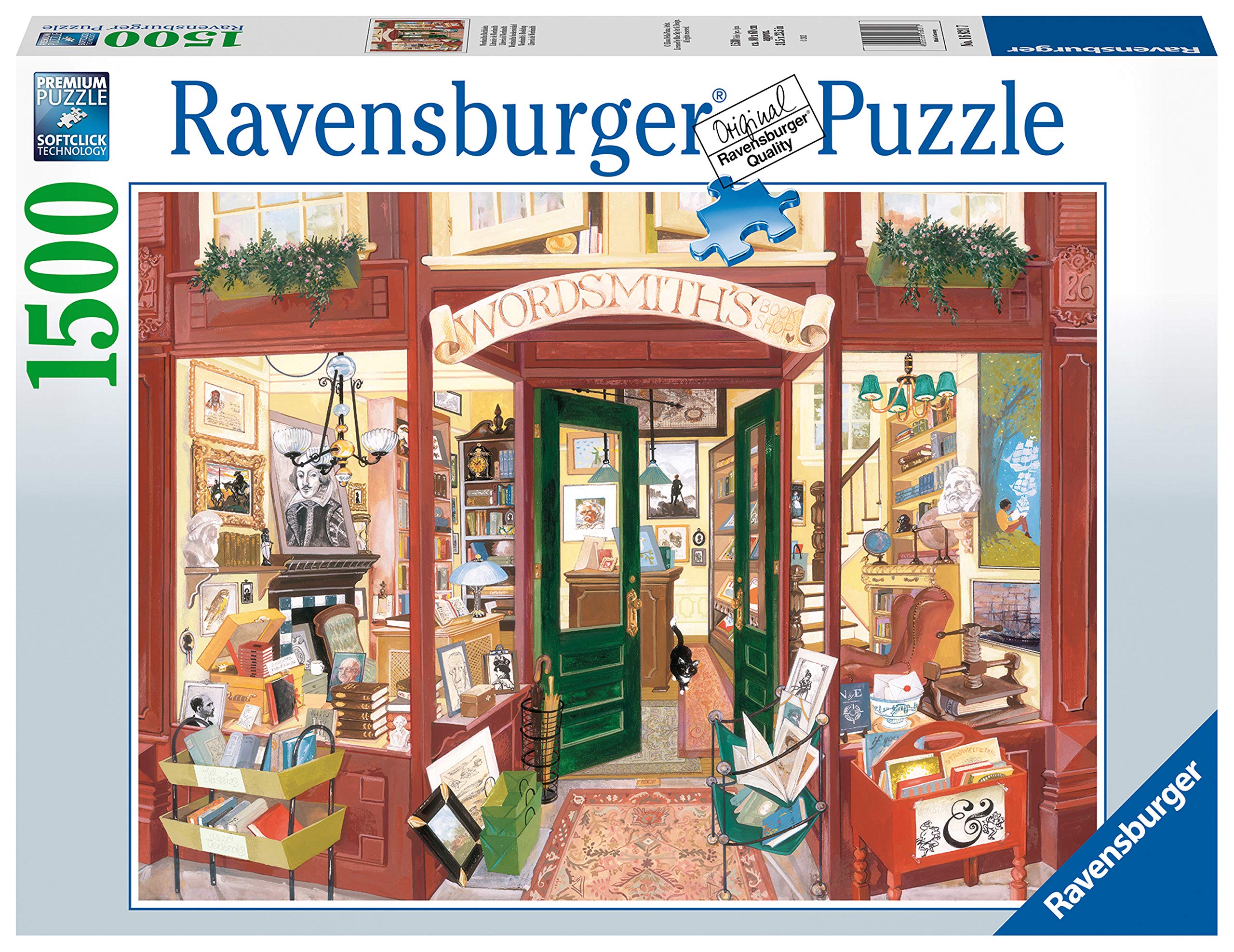 Ravensburger Wordsmith’s Bookshop 1500 Piece Jigsaw Puzzle for Adults & Kids Age 12 Up