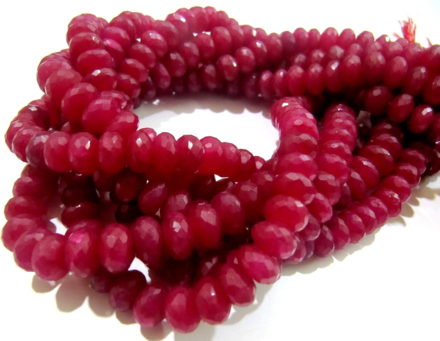 AAA Quality Dyed Ruby Beads/Rondelle Faceted Ruby Beads