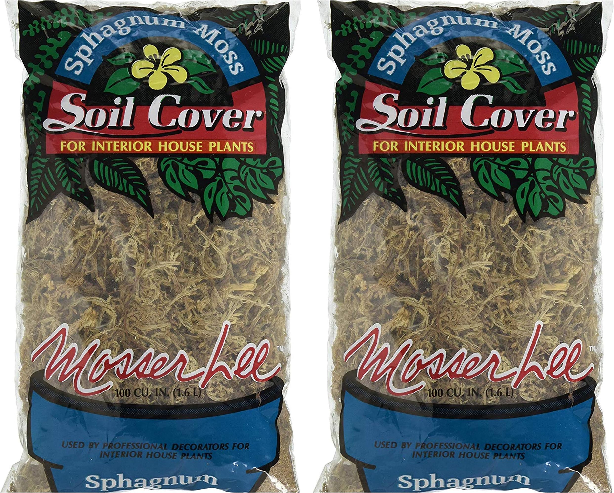 Mosser 0180 Long Fibered Sphagnum Moss, 100-Cubic Inch (Two Pack)