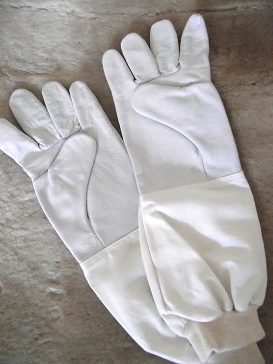 Top Imkerhandschuhe, Schaf- und Lamm-Nappahandschuhe für Imker - gutes Tastgefühl - Größe 10 - extra lange Stulpe
