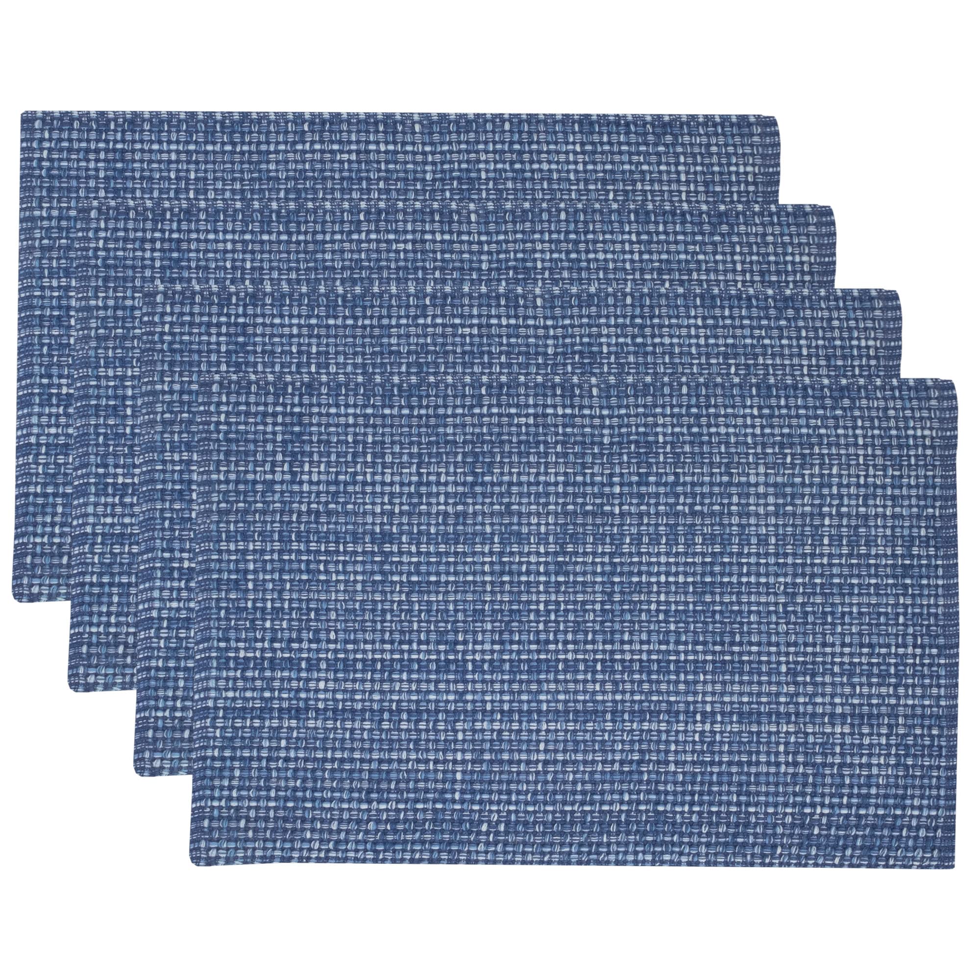 Sweet Home Collection Trends Two Tone 100% Cotton Woven Placemat, 10"x19"