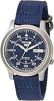 Seiko Men's SNK807 Seiko 5 Automatic Stainless Steel Watch with Blue Canvas Band