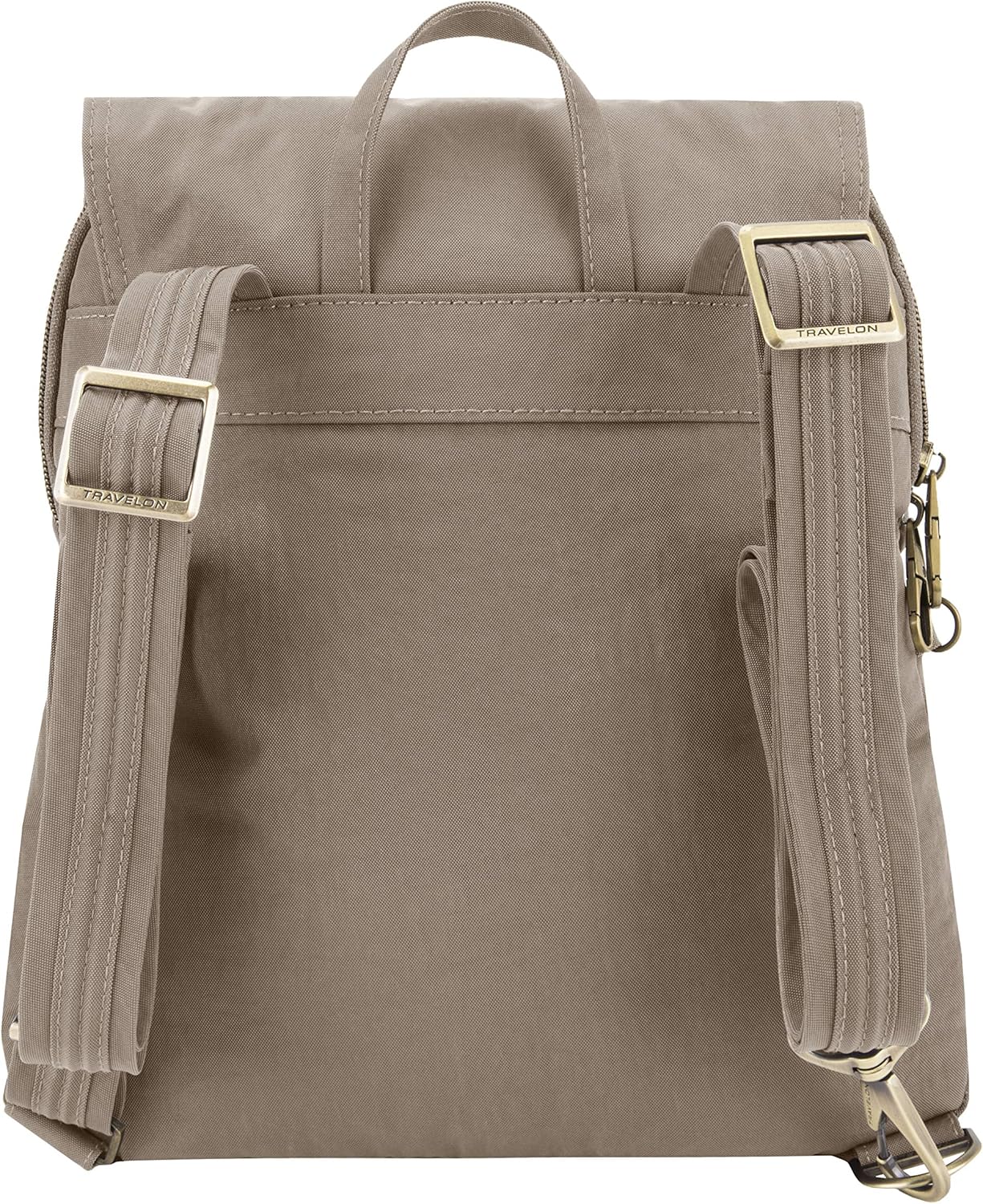  | Travelon: Anti-Theft Signature Nylon Slim Backpack - Sable | Casual Daypacks
