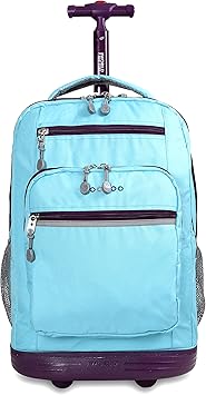 Amazon Com J World New York Sundance Laptop Rolling Backpack Sky Blue One Size