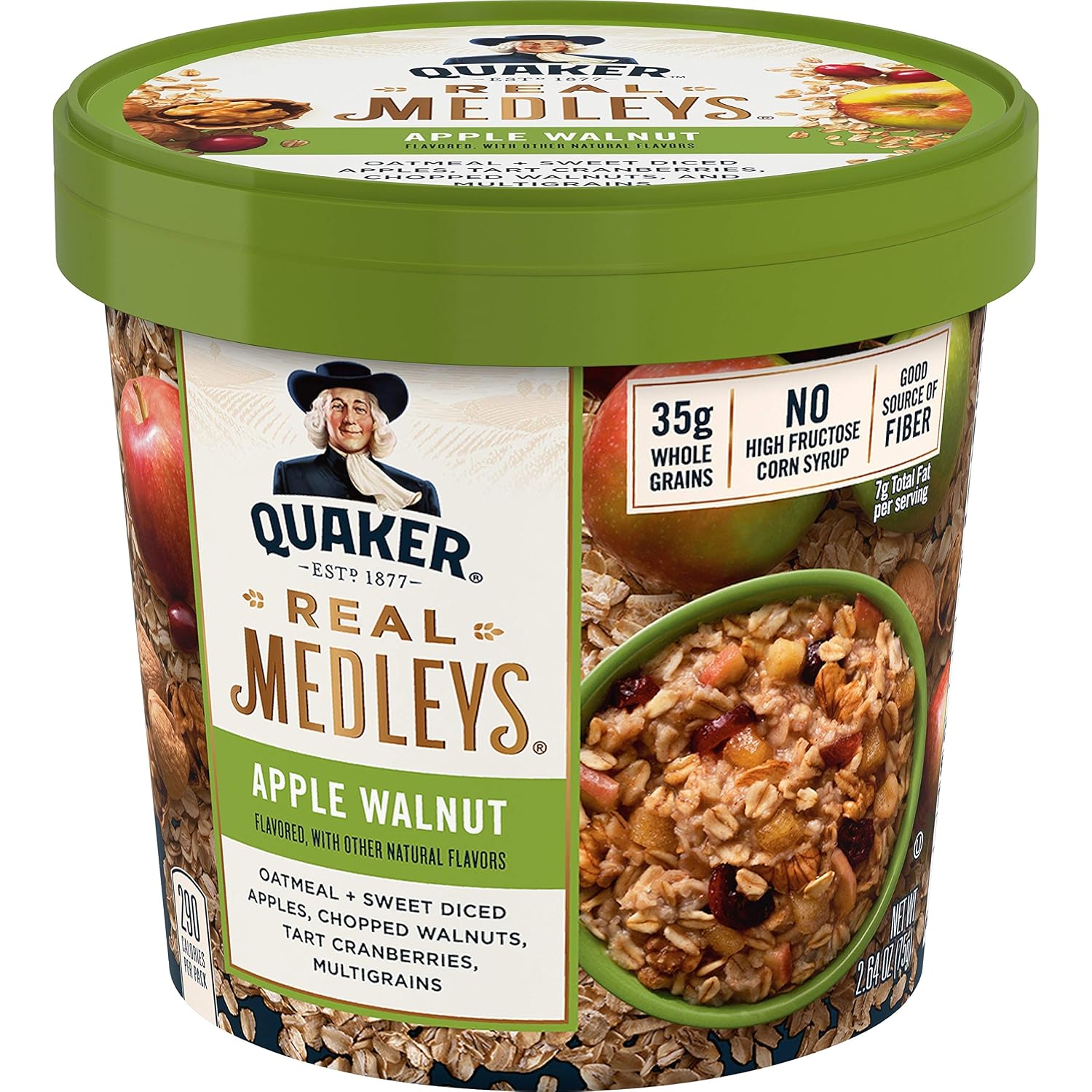 Oatmeal + sweet diced apples, tart cranberries, chopped walnuts, and multigrains (030000315507)