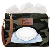 Bumco Diaper Clutch - Portable Wipes Dispenser & Baby Travel Essentials, Airtight Refillable Wipes Container, Diaper Bag Purse