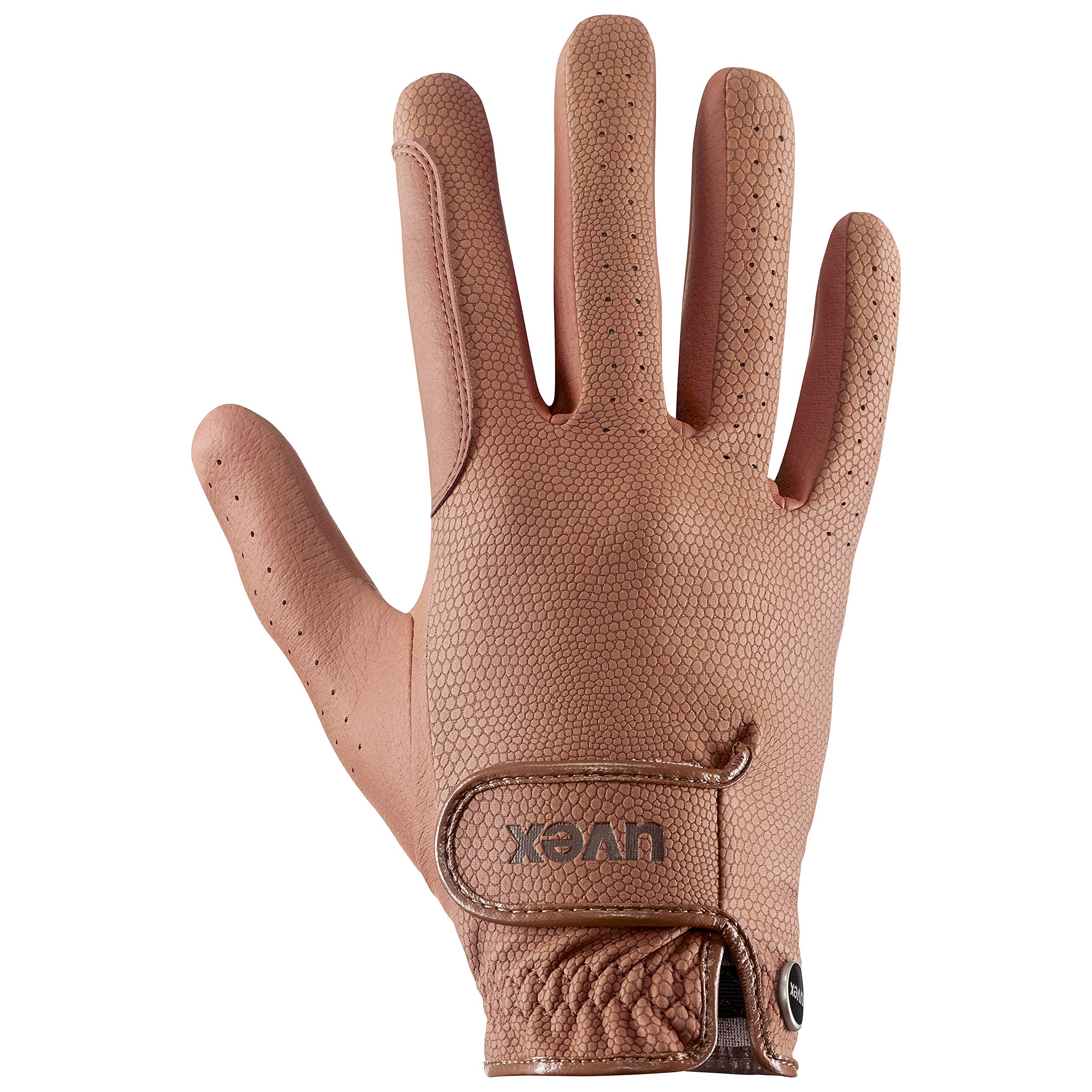 uvex Tensa II - Durable Riding Gloves for Men and Women - Excellent Grip & Highly Durable - Touchscreen-Compatible - Light Brown - 9.5