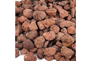 VCHIN 10 Pounds Red Lava Rocks for Fire Pits, Fireplaces, Perfect for Gas Log Sets, Gas Grills, Landscape Design, 0.8-1.2 Inch, Suitable for Both Indoor and Outdoor Applications, Stylish and Long-Lasting