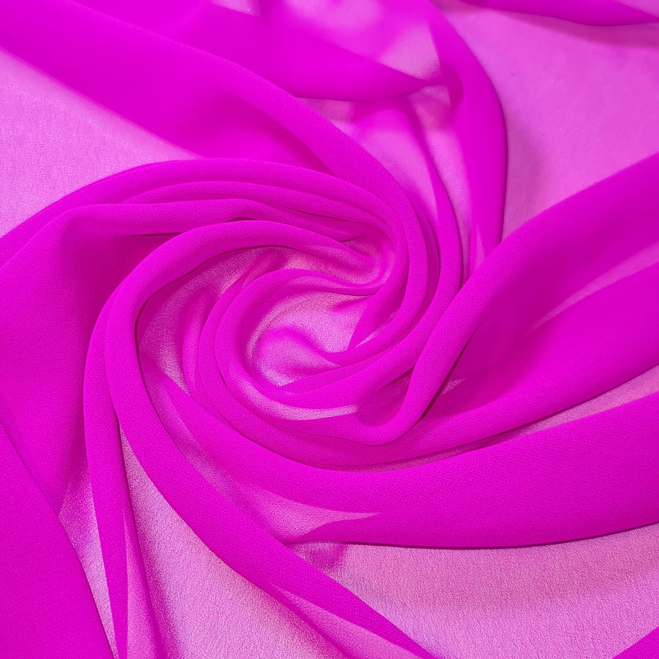 Chiffon Sheer Fabric Plain Soft Polyester Wedding Arch Dress Craft Material 44" (2 Meter, Lavender (56))