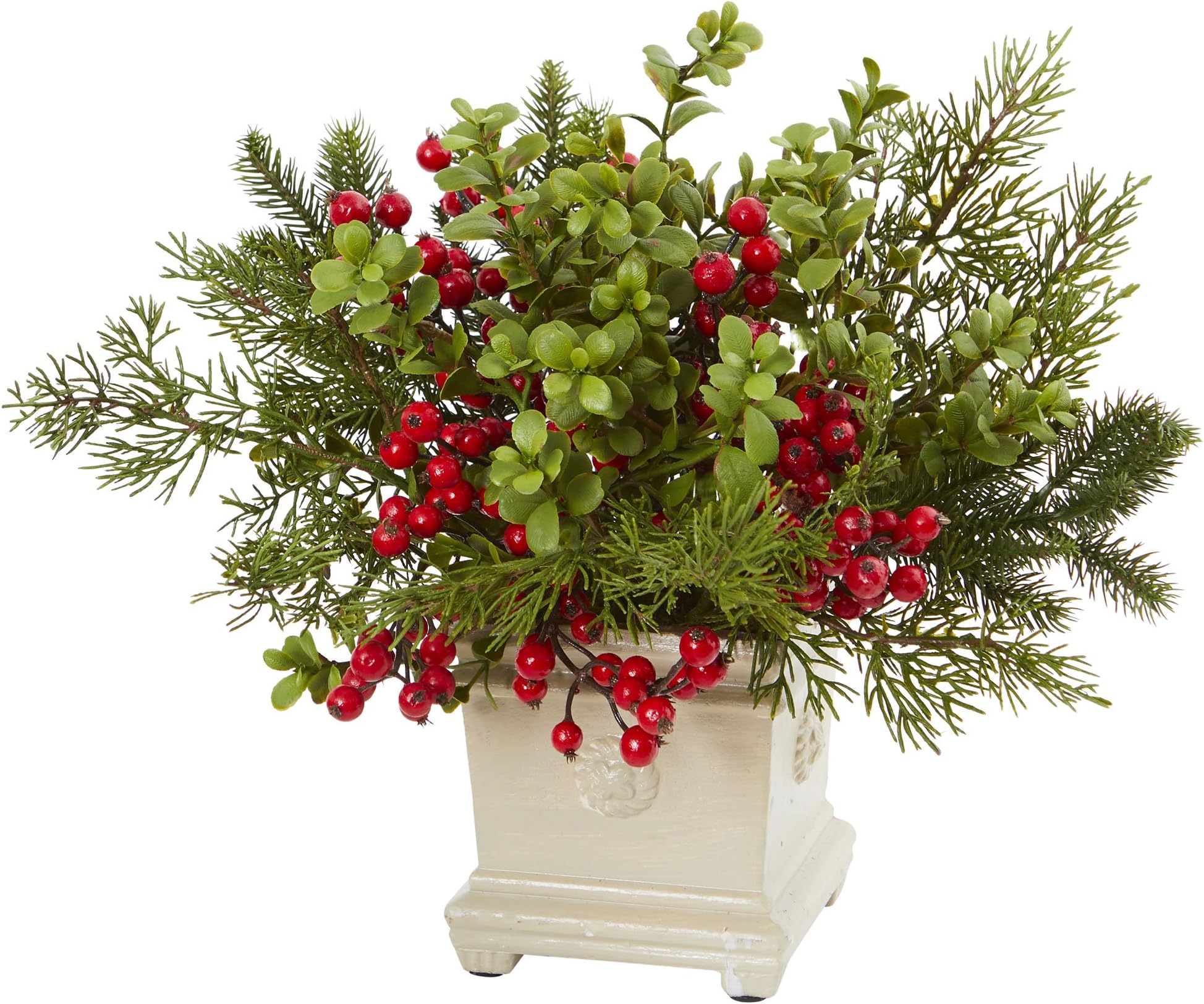 Nearly NaturalHoliday Berry and Pine Artificial Arrangement