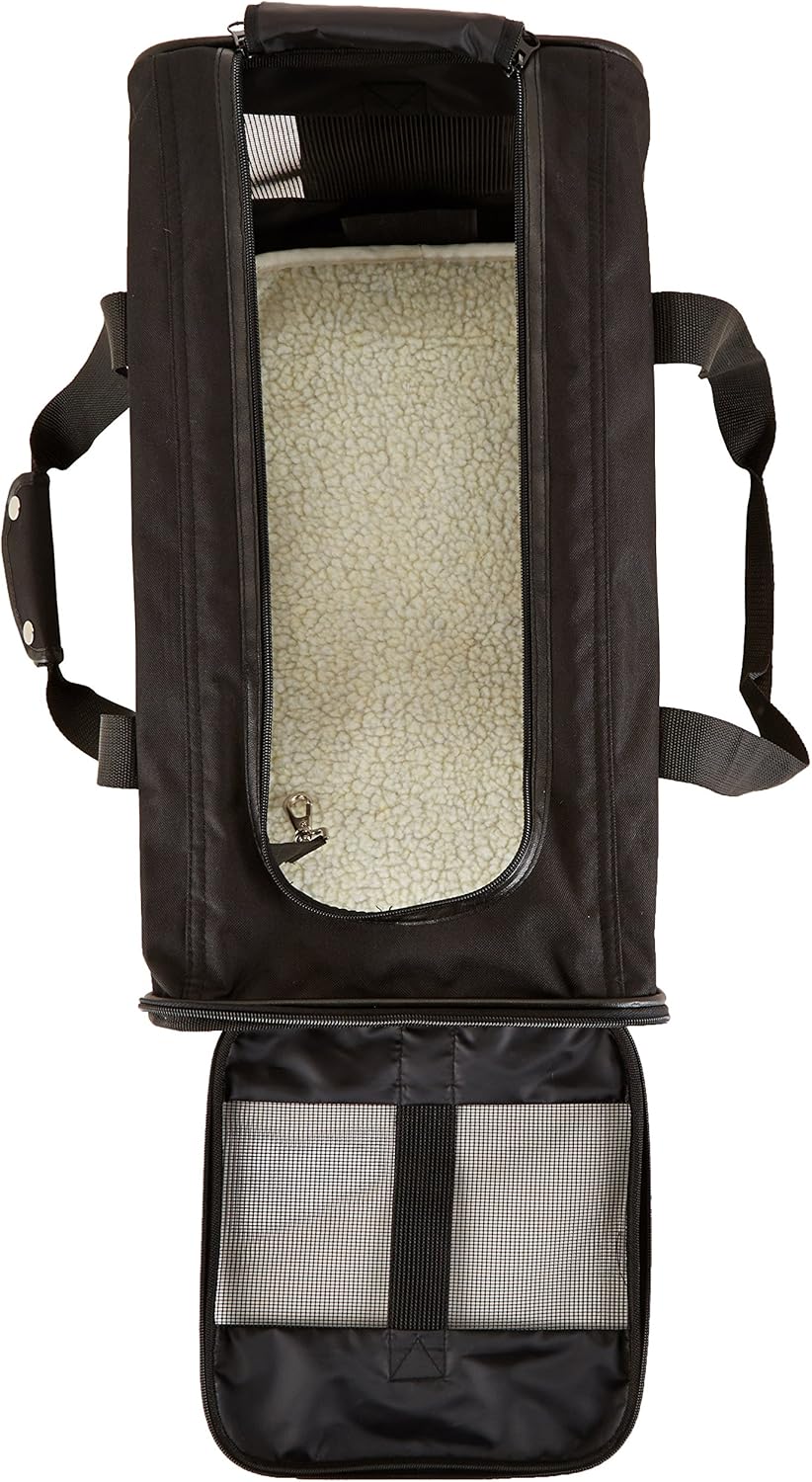Basics Soft-Sided Mesh Pet Travel Carrier, Large (20 x 10 x 11 Inches), Black : Pet Supplies