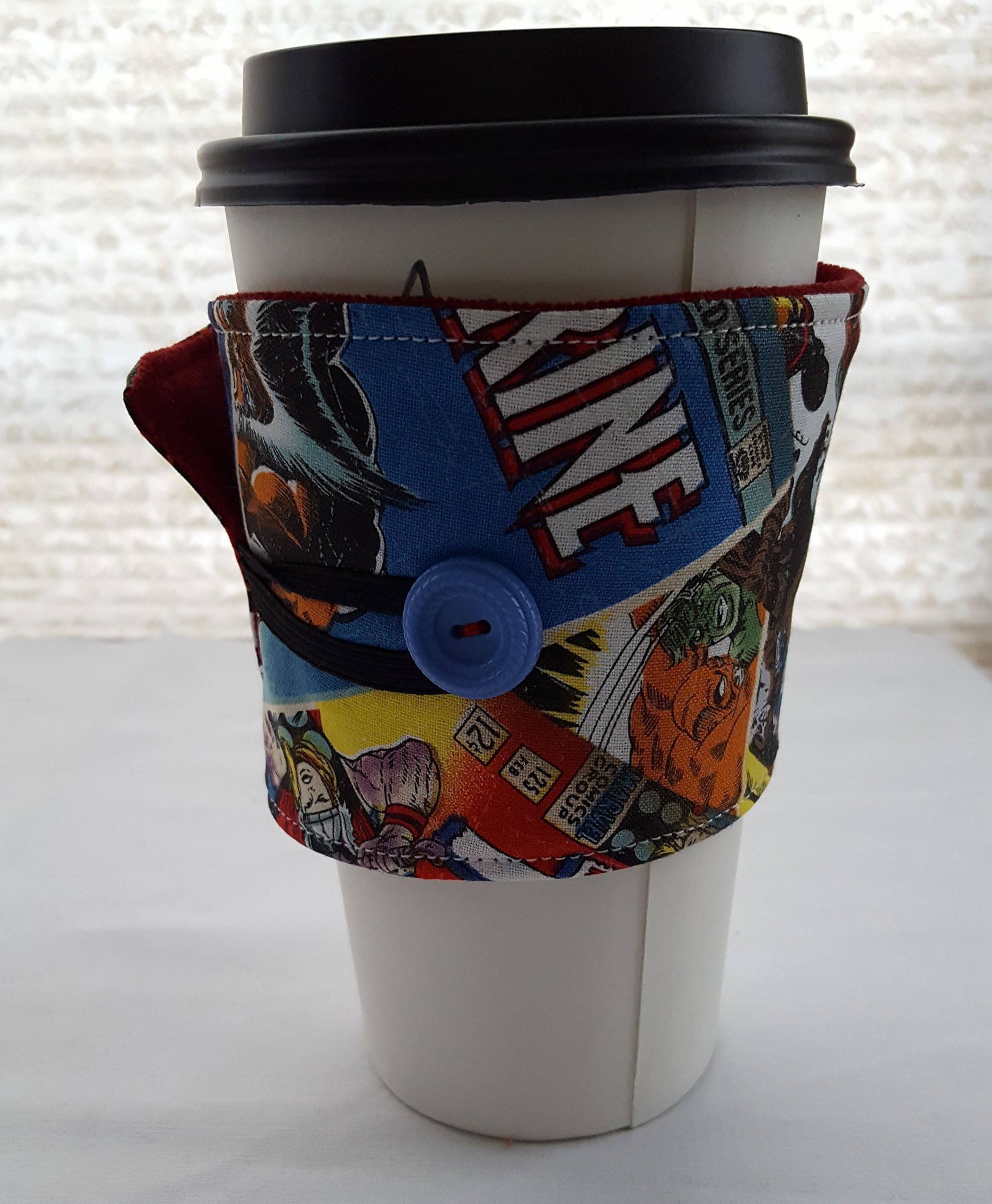 Reusable Coffee Tea Cozie Sleeve Marvel Comic Super Heroes Iron Man