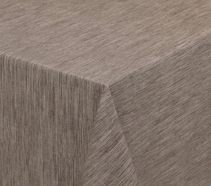 Wachstuchtischdecke rund oval eckig, Georginias Tischdecke abwischbar LFGB, Farbe und Größe wählbar (Eckig 100x140 cm Braun)