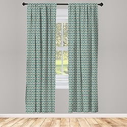 Lunarable Vintage Window Curtains, Orange Polka