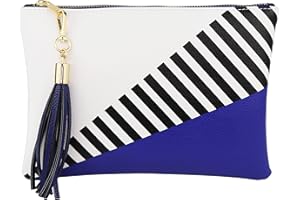 B BRENTANO Vegan Clutch Bag Pouch with Tassel Accent