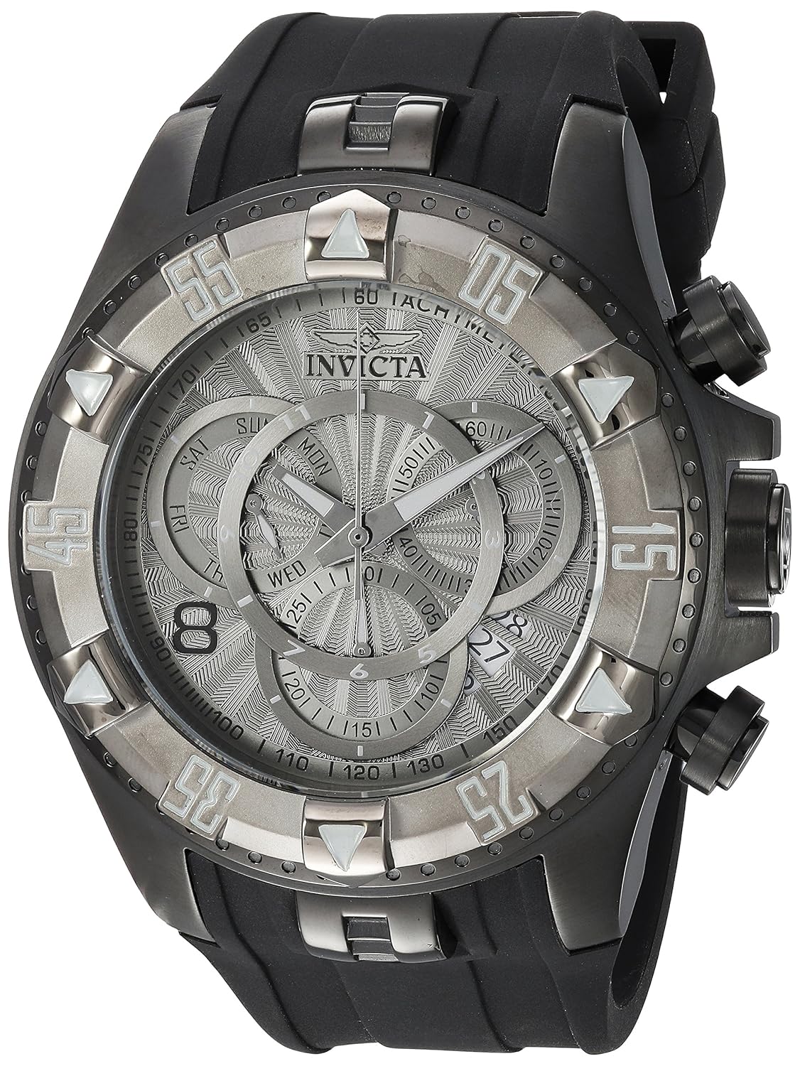Buy Invicta Men's 'Excursion' Quartz Stainless Steel and Silicone Casual  Watch, Color:Black (Model: 24279) Online at Low Prices in India - Amazon.in