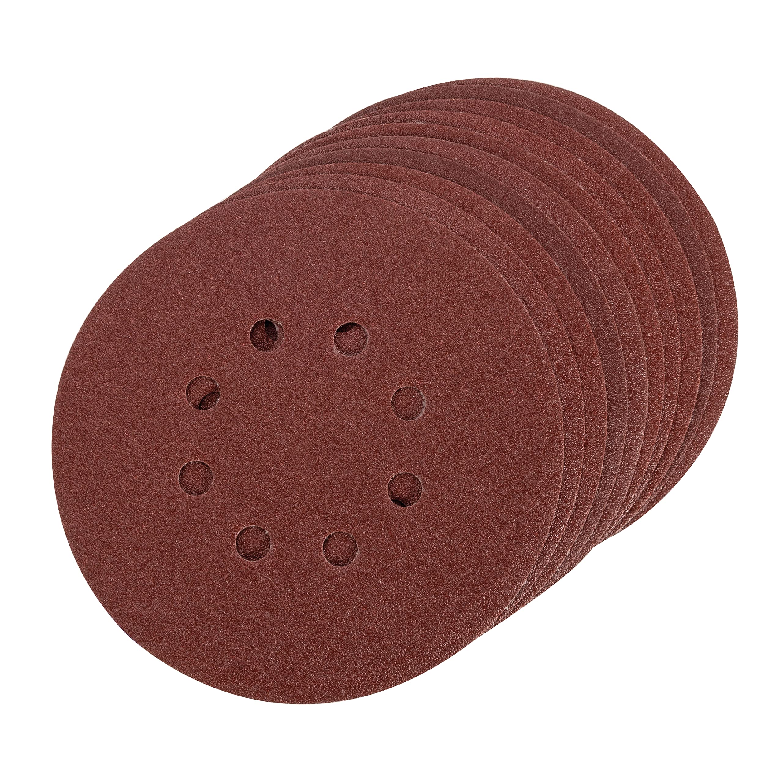 Triton TPTA12453907 150 mm 80 Grit Hook and Loop Sanding Disc - Multi-Colour (Pack of 10)