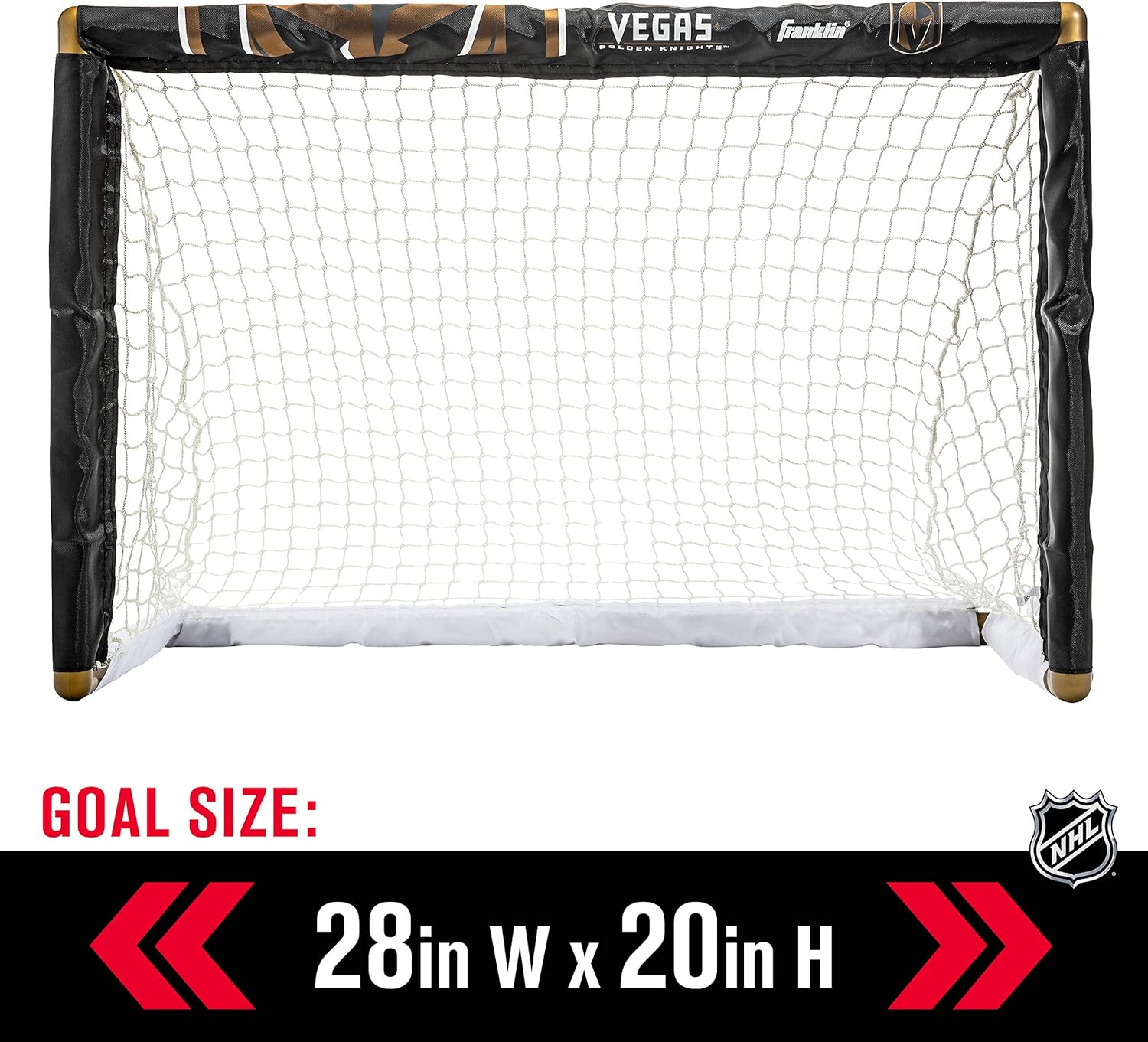 Franklin Sports Vegas Golden Knights Mini Hockey Set - Knee Hockey Goal, Ball, & 2 Hockey Stick Combo Set - Mini Goal Net - NHL Official Hockey Set : Sports & Outdoors