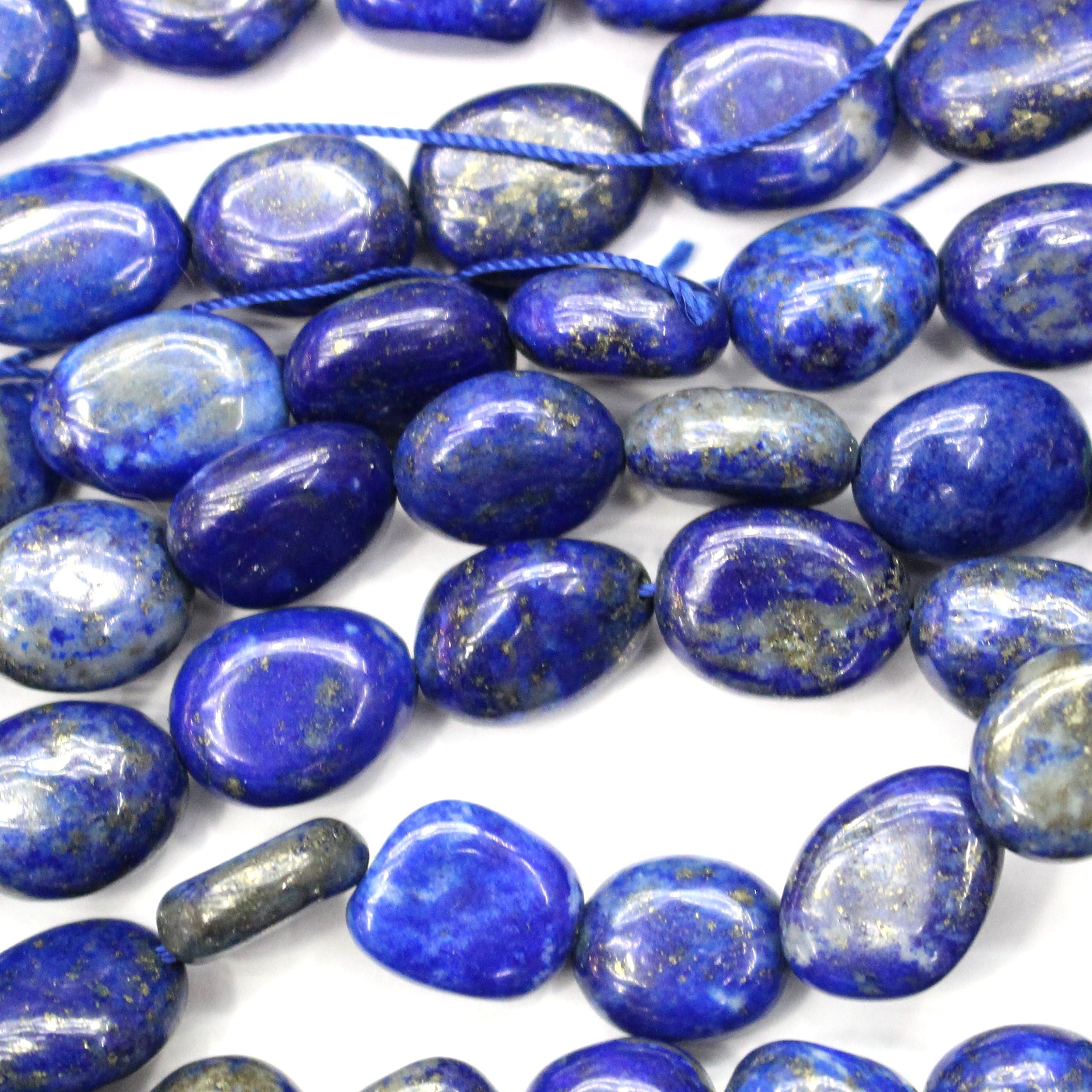Natural Gemstone Beads Nuggets 8-10mm for Jewelry Making Loose Beads (Lapis Lazuli)