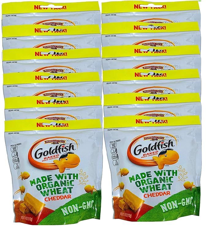 NEW Goldfish VeggieYum Crackers 4 oz. Bag Filled With 1/3 Serving Of