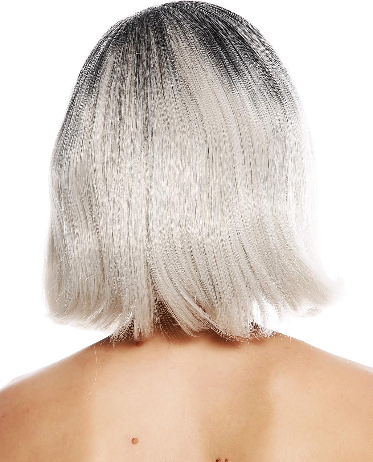 WIG ME UP - GFW3131 women's quality wig sleek short parting ombre black grey, Gray-black mix (silvergray+T1306+1), Länge: ca. 30 cm - Image 5