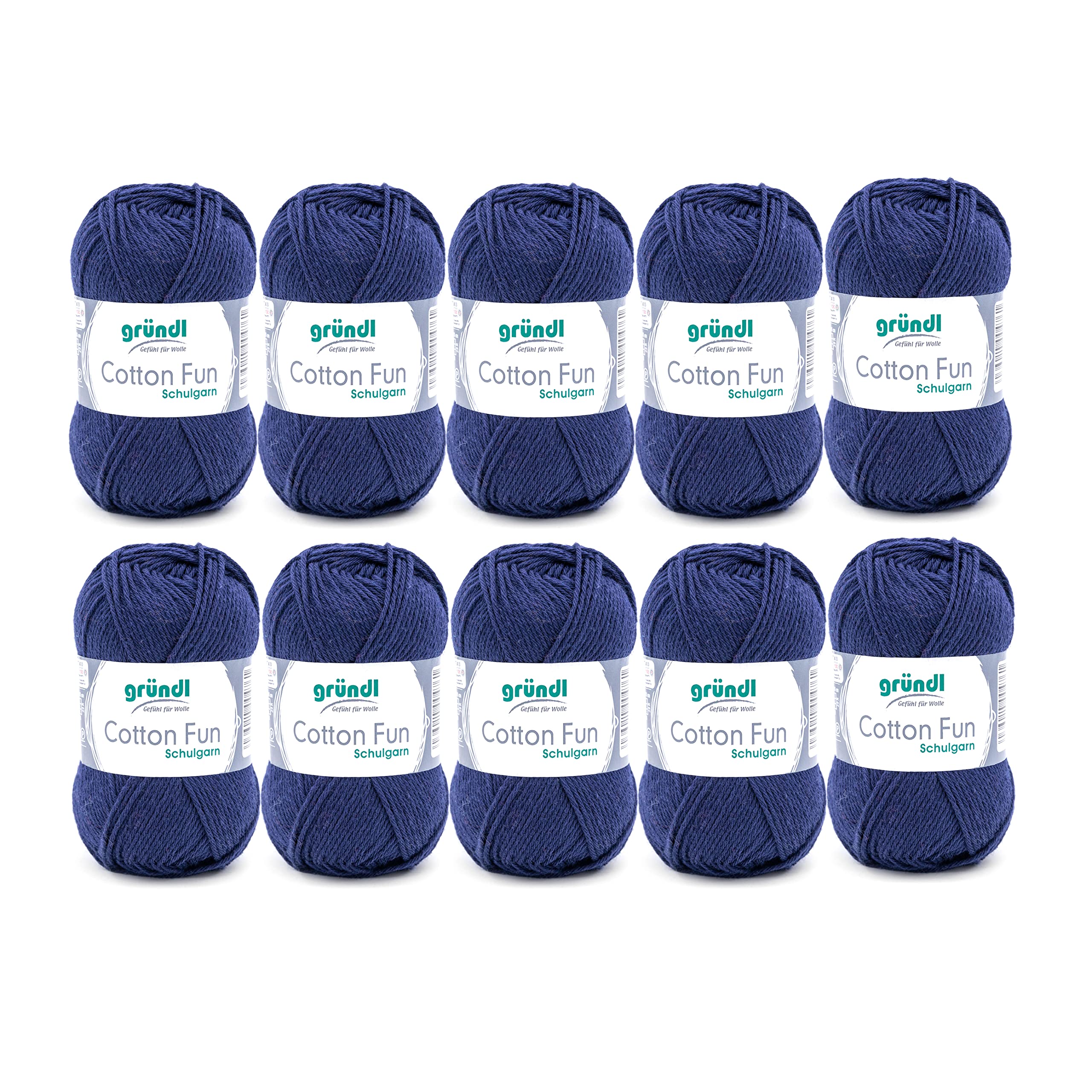 Gründl Cotton Fun Wool Cotton, navy, 27.00 x 11.00 x 07.00 cm
