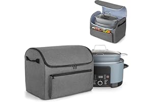 Luxja Enclosed Cover Compatible with Ninja Foodi Possible Cooker Pro, Dust Cover with Front Pocket Fits Ninja Slow Cooker, Gr