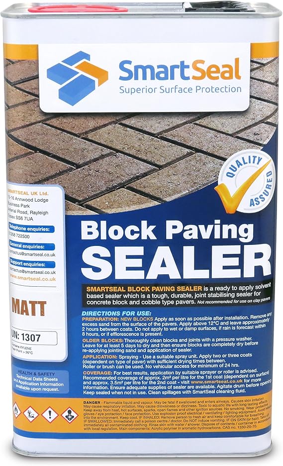 Smartseal Block Paving Sealer MATT Finish High Quality, Durable