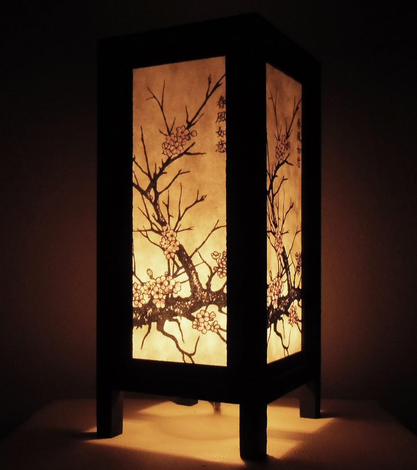 Thai Vintage Handmade Asian Oriental Cherry Blossom Tree Bedside Table Lights Or Floor Wood Saa Paper Lamp Home Decor Bedroom Decoration Amazon Co Uk Garden Outdoors