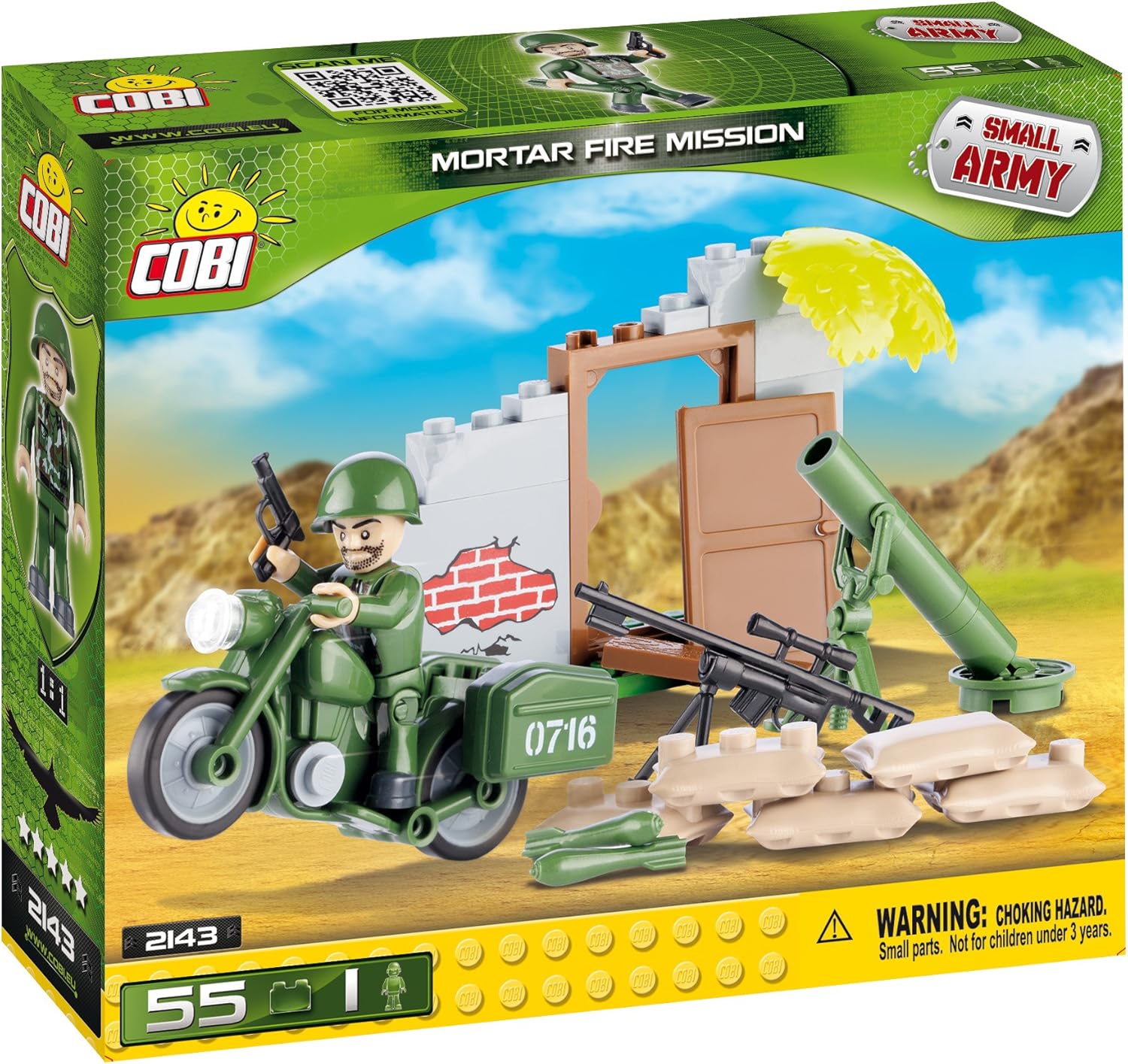Cobi 2143 Cobi Small Army Mortar Fire Mission Motorcycles