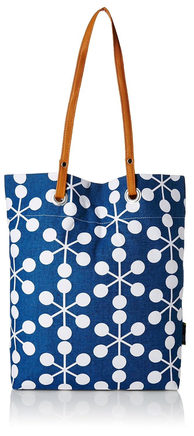 kanvas katha women's tote bag (navy blue) ()