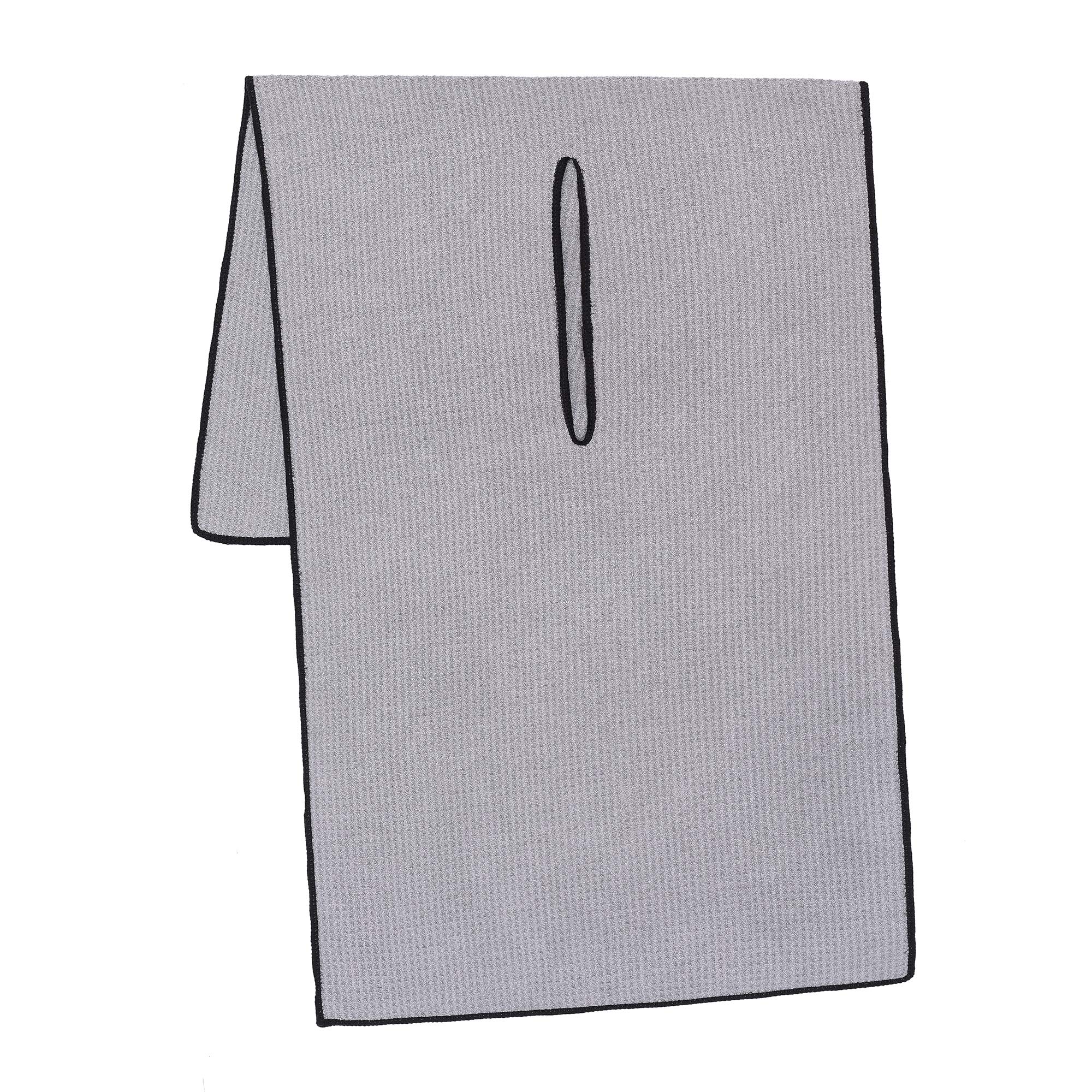 Mile High Life | Pro Tour Caddy Towel | 17” x 40” with 8” Center Slit | Premium Microfiber Waffle Texture (Gray/Black)