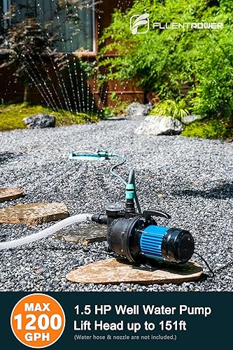 Booster Pump With Prefilter, 1200GPH, Lift 151FT, Shallow Well Jet Pump