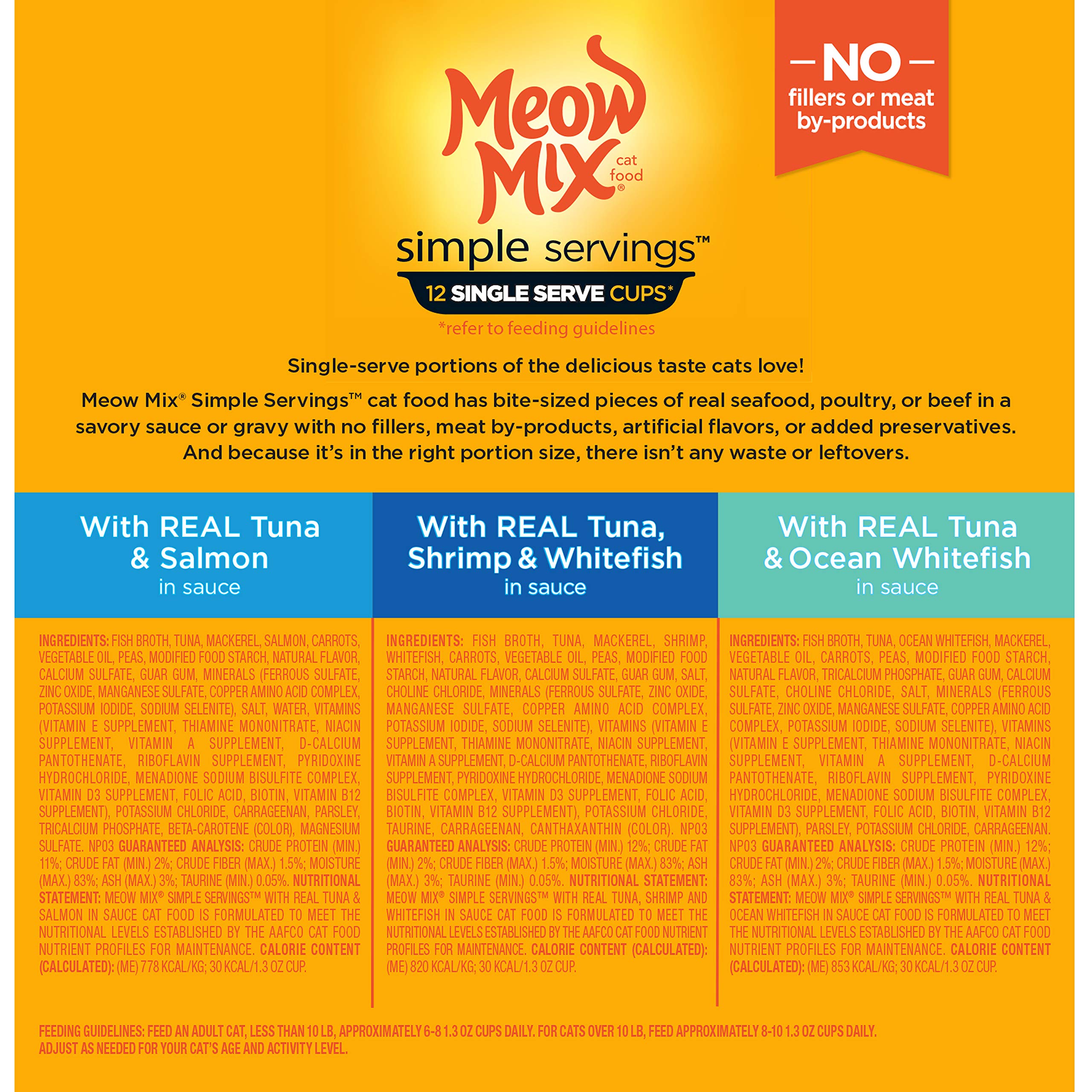 Meow Mix Simple Servings Wet Cat Food, 1.3 Ounce Cups Petz Bitz Pets Shop
