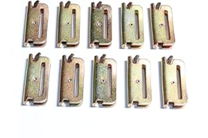 WORLDPAC (Pack of 10) Loose E-Track Spring Fitting for Custom TieDown Strap, Hammock, Cargo Net, Load Bar, Hooks, Beam, Rack - Heavy Duty Steel Insert