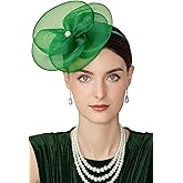 BABEYOND Fascinators Hats for Women - Tea Party Kentucky Hat Derby Headband Elegant Wedding Party Bride Hat with Hair Clip