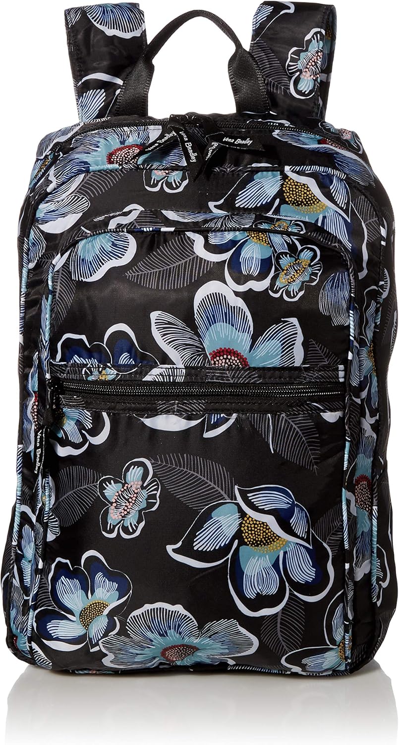 Vera Bradley Women's Packable Backpack Bookbag, Blooms Shower Black, One Size Amazon.ca Shoes