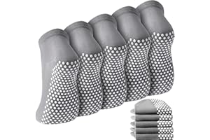 WANZHIHUI Grippy Socks for Men Women Unisex, Adults Trampoline Sock, Non Slip Hospital Slippers with Grips