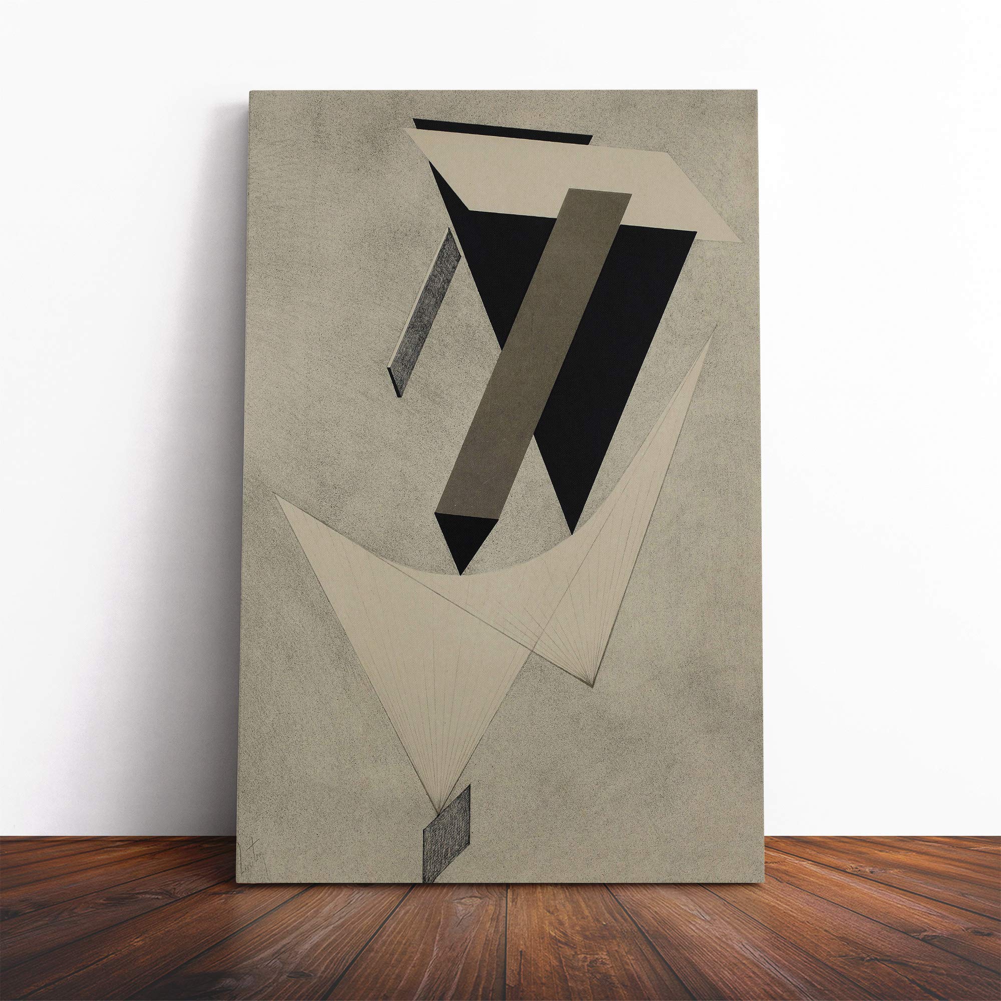 El Lissitzky Abstract No.2 Canvas Print | Gallery Wrapped 30mm Frame Wall Art | 20x14 inches | Ready to Hang | Abstract Picture | Living Room Bedroom Lounge Office