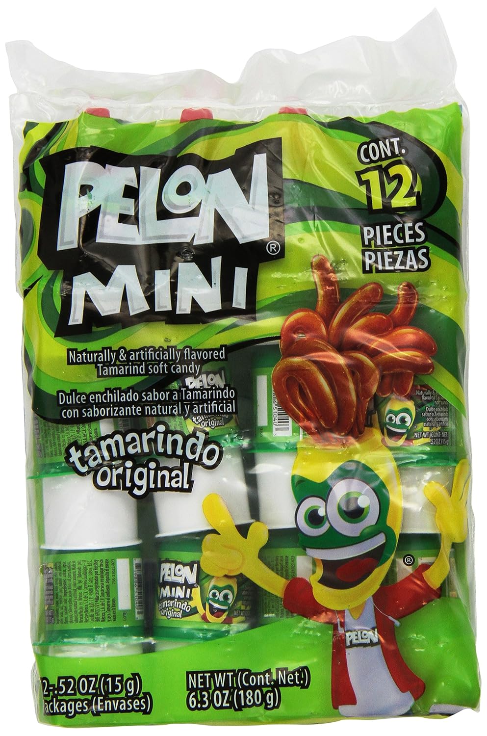 PELON PELO RICO Tamarind Candy, Mini, 6.3 Ounce (Pack of