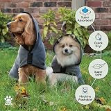 Elite Paws Luxury Dog Drying Coat – 600gsm Coral Fleece, All Sizes L view 5