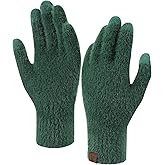 ZASFOU Womens Winter Touchscreen Gloves Imitation Mink Velvet Elastic Warm Gloves for Cold Weather