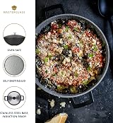MasterClass Shallow Casserole Dish 4L 28cm with Lid Induction Oven Safe Black view 5