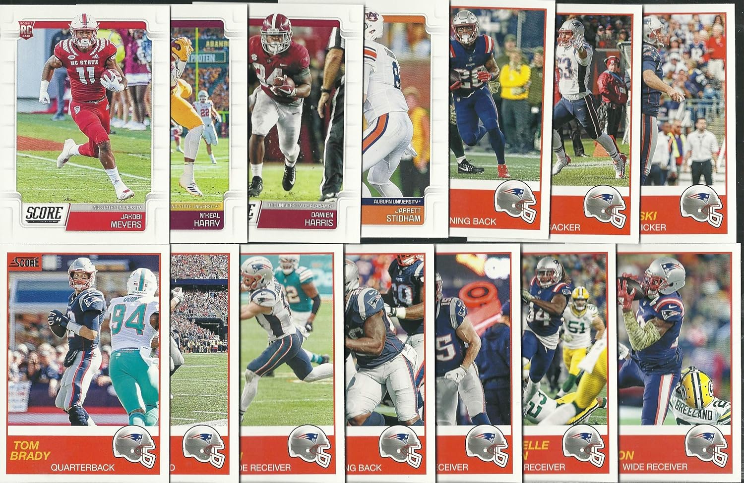 2019 Panini Score Football New England Patriots Team Set 14 Cards W Drafted Rookies Super Bowl Champions Tom Brady At Amazon S Sports Collectibles Store