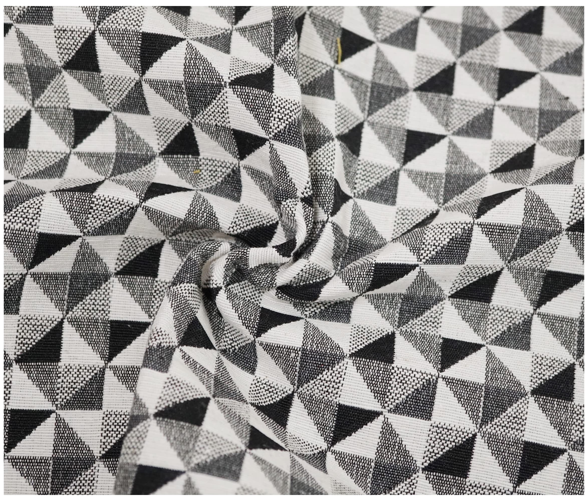 Luxury Tapestry Woven Curtain Upholstery Fabric Sofa Cushion Durable Material (300 x 140cm, Little Holland B&W)