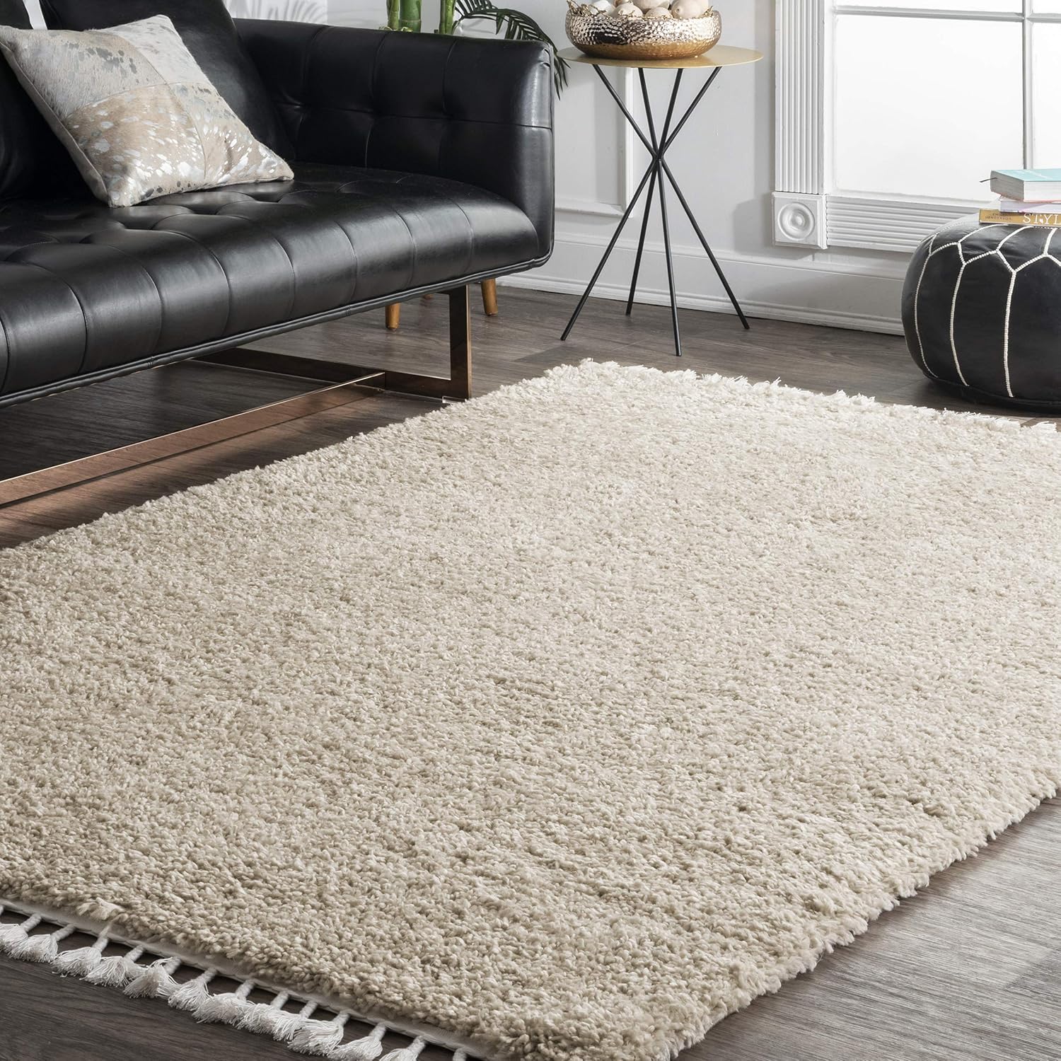 Rugs, Pads & Protectors - nuLOOM Neva Modern Tasseled Shag Area Rug, 7x9, Beige