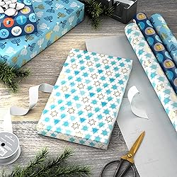 Hallmark Tree of Life Hanukkah Wrapping Paper with